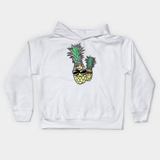 cool pineapple hawaii Kids Hoodie